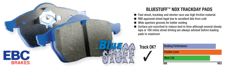 EBC 08-15 Infiniti G37 3.7 Bluestuff Front Brake Pads