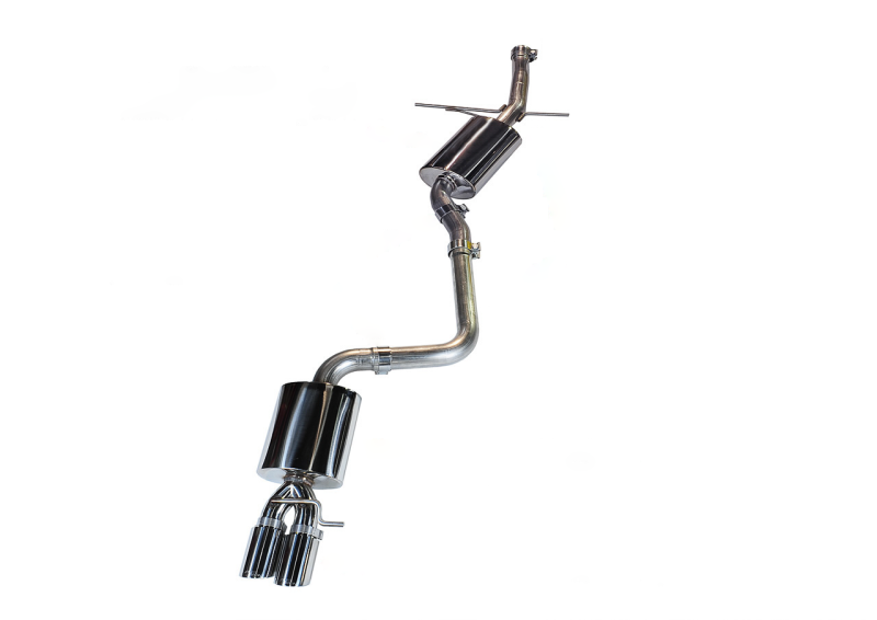 AWE Tuning Audi B8 A5 2.0T Touring Edition Single Outlet Exhaust - Polished Silver Tips