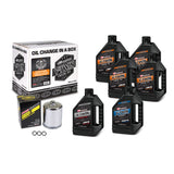 Maxima V-Twin Oil Change Kit Mineral w/Chrome Filter Evolution