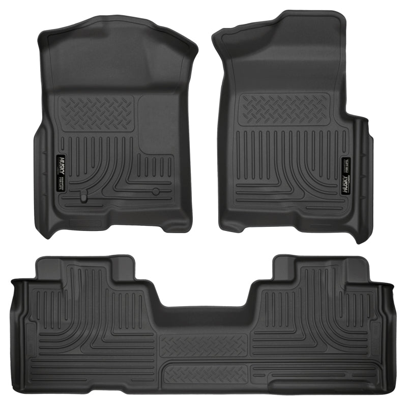 Husky Liners 09-12 Ford F-150 Super Cab WeatherBeater Combo Black Floor Liners