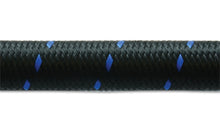 Load image into Gallery viewer, Vibrant -6 AN Two-Tone Black/Blue Nylon Braided Flex Hose (20 foot roll)