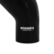 Load image into Gallery viewer, Mishimoto Silicone Reducer Coupler 45 Degree 3.5in to 4in - Black
