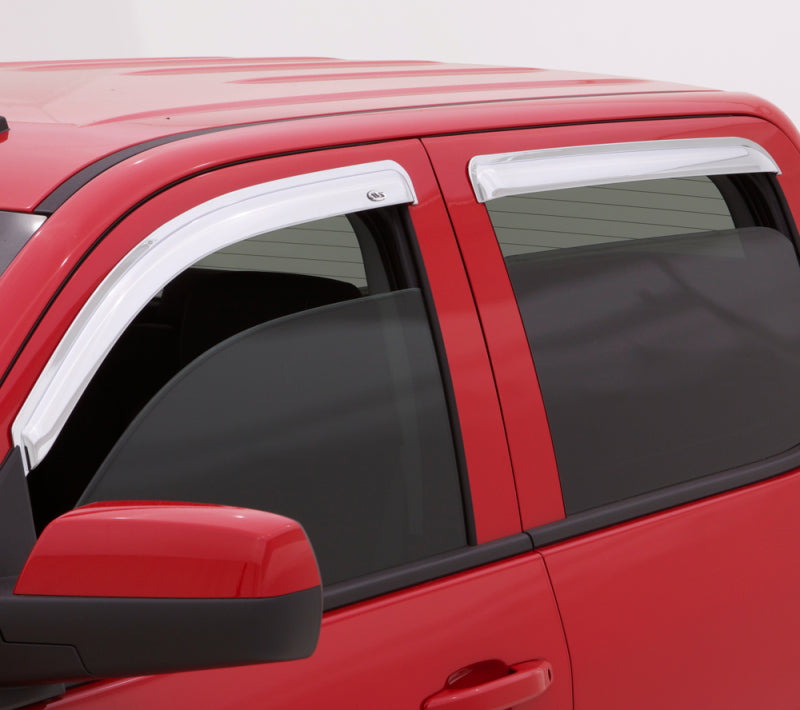 AVS 2019 RAM 1500 Crew Cab Ventvisor Outside Mount Front & Rear Window Deflectors 4pc - Chrome