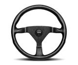 Momo Montecarlo Steering Wheel 350 mm - Black Leather/Black Stitch/Black Spokes