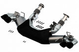 Borla 2020 Chevrolet Corvette C8 6.2L S-Type Exhaust System Dual Round Rolled A/C Black Chrome Tips