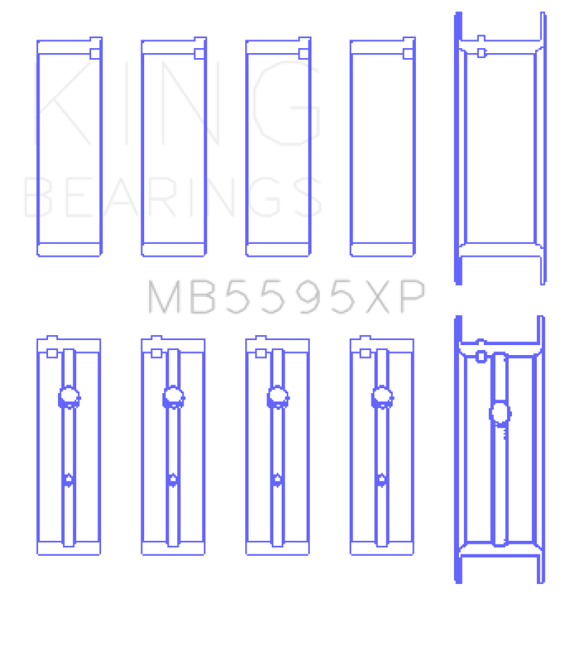 King Nissan KA-24DE Performance Main Bearing Set - Size STD