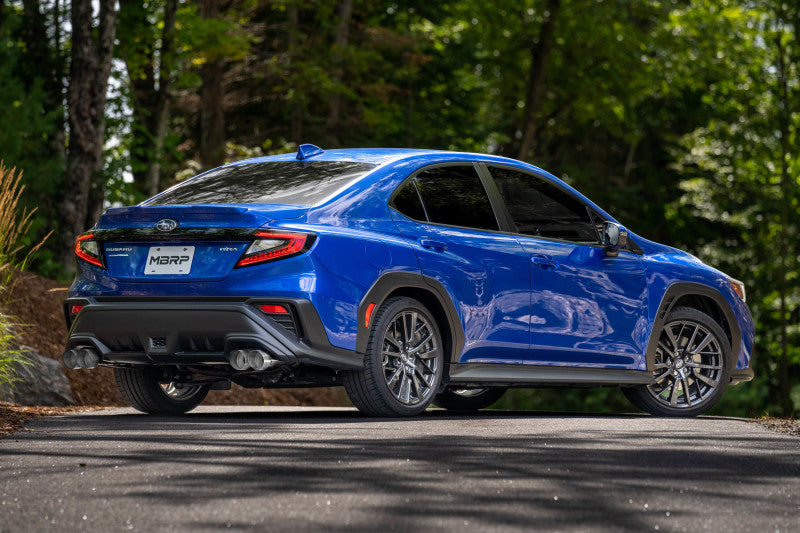 MBRP 2022+ Subaru WRX 3in Cat-Back Dual Split Rear Quad Carbon Fiber Tips Street Profile Exhaust