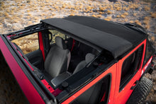 Load image into Gallery viewer, Rugged Ridge 2018+ Jeep Wrangler JLU 4 Dr Black Diamond Stitch Cloth Voyager Top (Tinted)