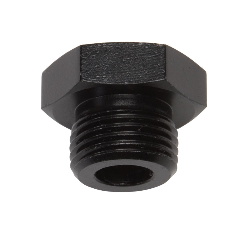 Russell Performance -8 AN Straight Thread Plug (Black)