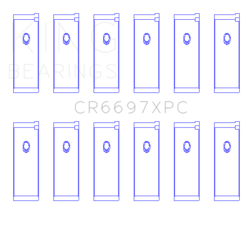 King Nissan RB25DET/RB26DETT 24V pMaxKote Performance Rod Bearing Set - Size STD