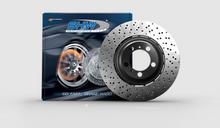 Load image into Gallery viewer, SHW 2020+ BMW X3 M 3.0L Left Rear Cross-Drilled Lightweight Brake Rotor (34118054827)