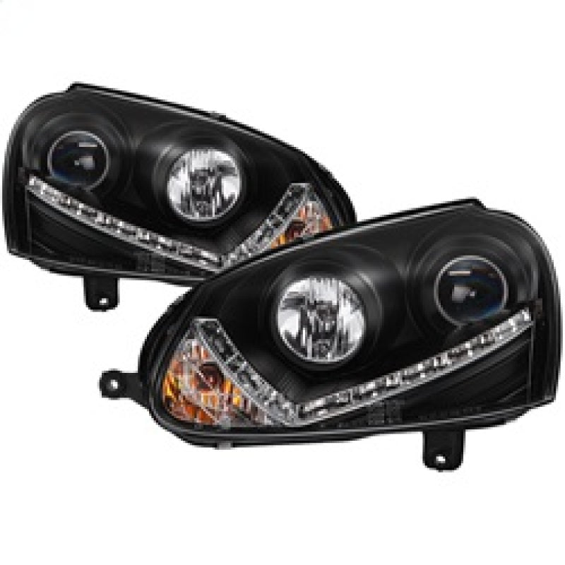 Spyder Volkswagen GTI 06-09/Jetta 06-09 Xenon/HID Model Only - DRL Black PRO-YD-VG06-HID-DRL-BK