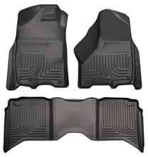 Load image into Gallery viewer, Husky Liners 2012 Dodge Ram 1500/2500 Crew Cab WeatherBeater Combo Black Floor Liners