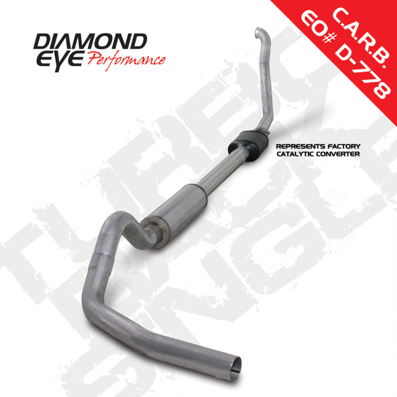 Diamond Eye KIT 4in TB SGL AL: 94-97 FORD 7.3L F250/F350 PWRSTROKE NFS W/ CARB EQUIV STDS