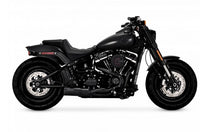 Load image into Gallery viewer, Vance &amp; Hines HD Softail Fat Bob 18-22 HO 2-1 Black PCX Full System Exhaust