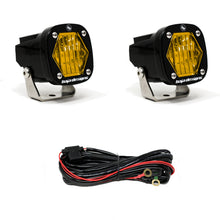 Load image into Gallery viewer, Baja Designs S1 Amber Wide Cornering LED Light w/ Mounting Bracket Pair