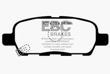 Load image into Gallery viewer, EBC 08-13 Infiniti EX35 3.5 Greenstuff Rear Brake Pads