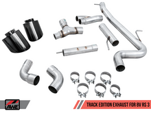 Load image into Gallery viewer, AWE Tuning 17-19 Audi RS3 8V Track Edition Exhaust - Diamond Black Tips RS-Style Tips