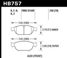 Load image into Gallery viewer, Hawk Audi 2013 A5 Quattro / 12-16 A6 Quattro/A7 Quattro/A8 Quattro HPS 5.0 Front Brake Pads