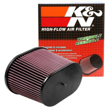 Load image into Gallery viewer, K&amp;N Universal Air Filter - Oval Straight - 3.688in Flange ID x 10.25in Base O/S Length x 7.875in H