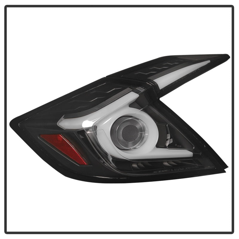 Spyder 16-19 Honda Civic 4 Door Light Bar LED Tail Lights - Black - ALT-YD-HC164D-LB-BK