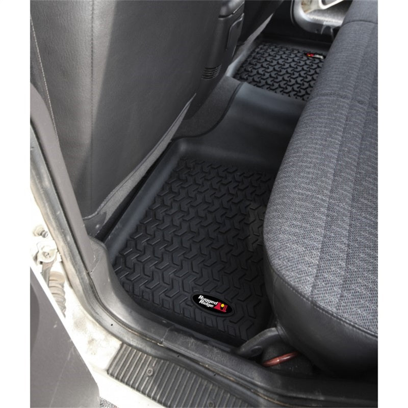 Rugged Ridge Floor Liner Rear Black 1984-2001 Jeep Cherokee XJ