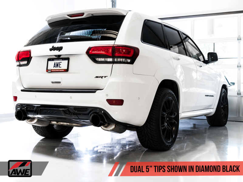 AWE Tuning 2020 Jeep Grand Cherokee SRT Track Edition Exhaust - Diamond Black Tips