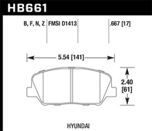 Load image into Gallery viewer, Hawk 10 Hyundai Genesis Coupe (w/o Brembo Breaks) HP+ Autocross Front Brake Pads