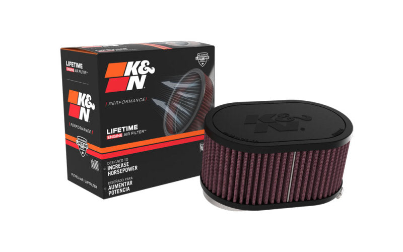 K&N 2-1/8in DUAL FLG 6-1/4 X 4inOD 3inH Universal Clamp-On Air Filter