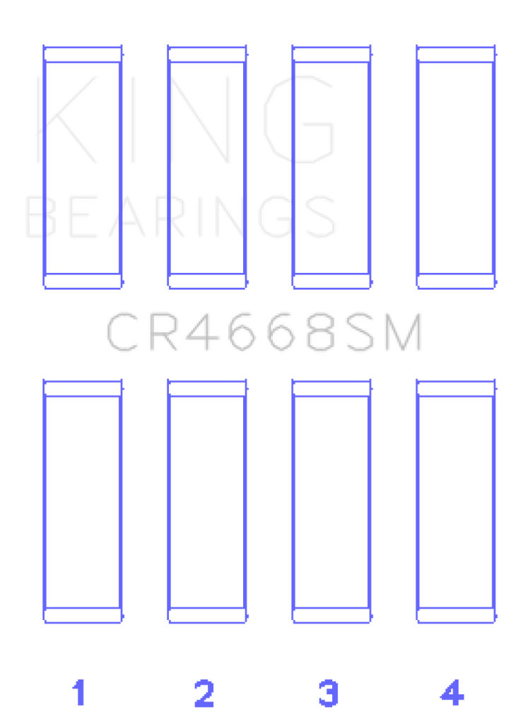 King Chrysler/Mitsubishi/Hyundai/Kia World Engine (Size Standard) Connecting Rod Bearing Set