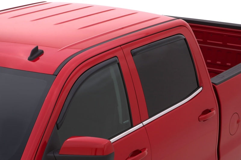 AVS 15-18 Chevy Silverado 2500 Crew Cab Ventvisor Front & Rear Window Deflectors 4pc - Smoke