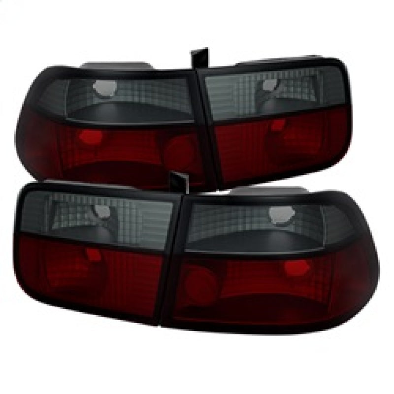 Spyder Honda Civic 96-00 2Dr Crystal Tail Lights Red Smoke ALT-YD-HC96-2D-CRY-RS