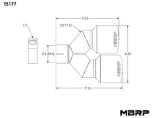 Load image into Gallery viewer, MBRP Universal T304 SS Dual Tip 4in OD/2.5in Inlet