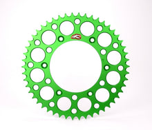 Load image into Gallery viewer, Renthal 92-05 Kawasaki KX 250 2-Stroke/ KLX650/R Rear Grooved Sprocket - Green 520-49P Teeth