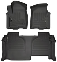 Load image into Gallery viewer, Husky Liners 19-23 GMC Sierra 1500 Double Cab Weatherbeater Black Front &amp; 2nd Seat Floor Liners