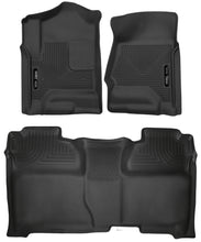 Load image into Gallery viewer, Husky Liners 14-18 Chevrolet Silverado Crew Cab X-Act Contour Front &amp; Second Seat Floor Liners