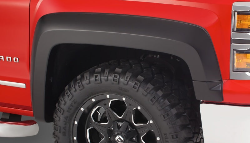 Bushwacker 15-18 Chevy Silverado 2500 HD Fleetside Extend-A-Fender Style Flares 4pc - Black