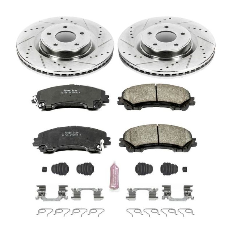 Power Stop 14-19 Infiniti Q50 Front Z23 Evolution Sport Brake Kit