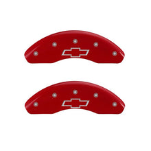 Load image into Gallery viewer, MGP 4 Caliper Covers Engraved Front &amp; Rear Gen 5/SS Red finish silver ch