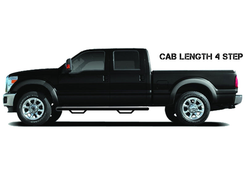 N-Fab Nerf Step 16-17 Nissan Titan/Titan XD Crew Cab - Tex. Black - Cab Length - 3in