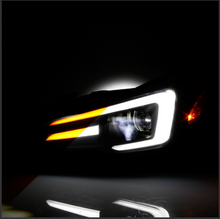 Load image into Gallery viewer, Spyder Subaru Impreza WRX 15-20 Halogen High-Power LED Headlights- Black PRO-YD-SWRX15HALAP-SBSEQ-BK