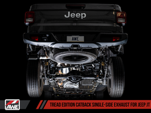 Load image into Gallery viewer, AWE Tuning 20-21 Jeep Gladiator JT 3.6L Tread Edition Cat-Back Single Side Exhaust - Diamond Blk Ti