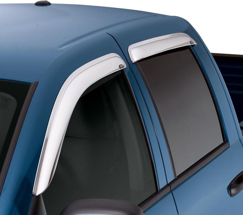AVS 15-18 Cadillac Escalade Ventvisor Outside Mount Front & Rear Window Deflectors 4pc - Chrome