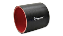 Load image into Gallery viewer, Vibrant 4 Ply Reinforced Silicone Straight Hose Coupling - 2in I.D. x 3in long (BLACK)