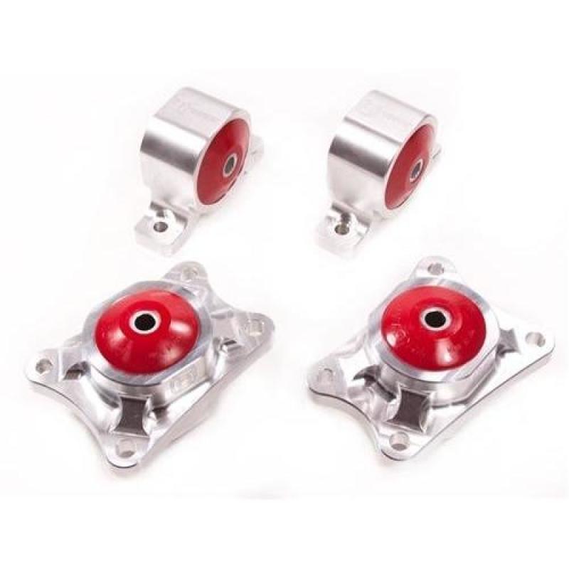 Innovative 00-09 Honda S2000 F-Series Silver Aluminum Mounts 75A Bushings Billet Rear Diff Mounts