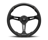 Momo Gotham Steering Wheel 350 mm - Black Leather/Black Spokes