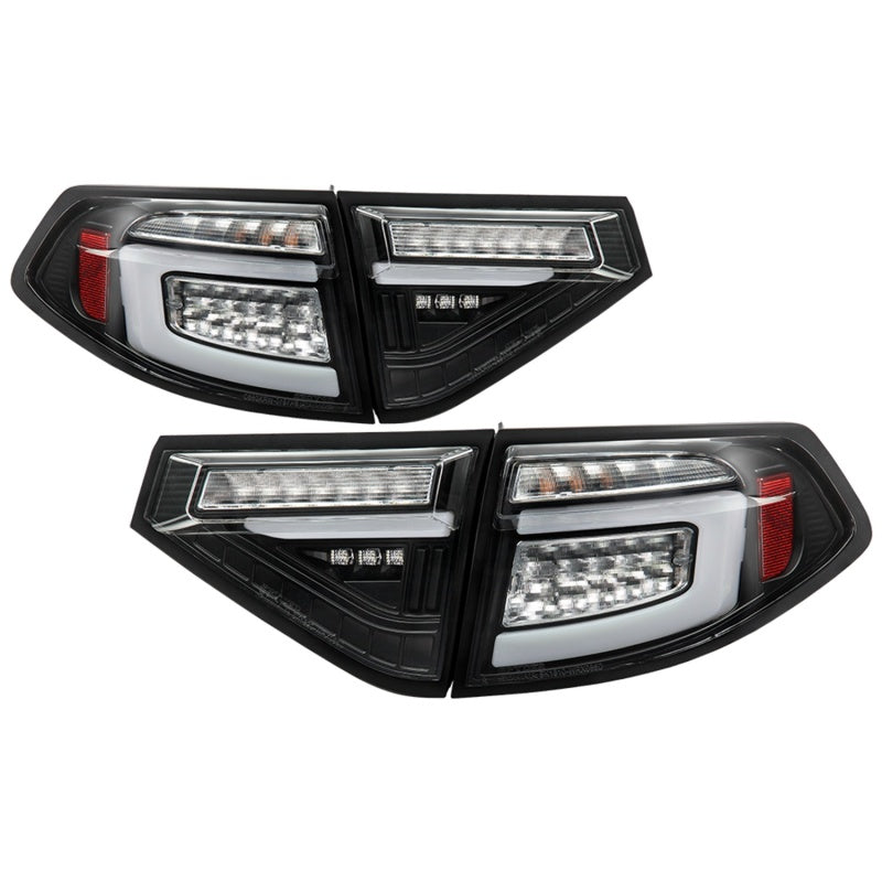 Spyder 08-14 Subara Impreza WRX Hatchback LED Tail Lights Seq Signal Black ALT-YD-SI085D-SEQ-BK