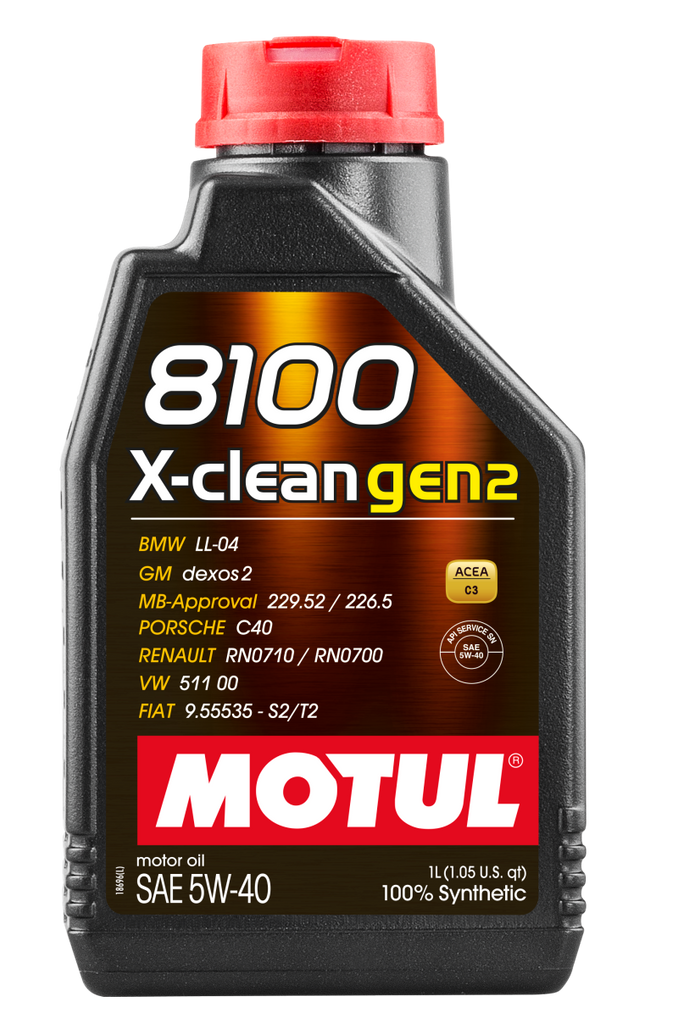 Motul 1L Synthetic Engine Oil 8100 X-CLEAN Gen 2 5W40