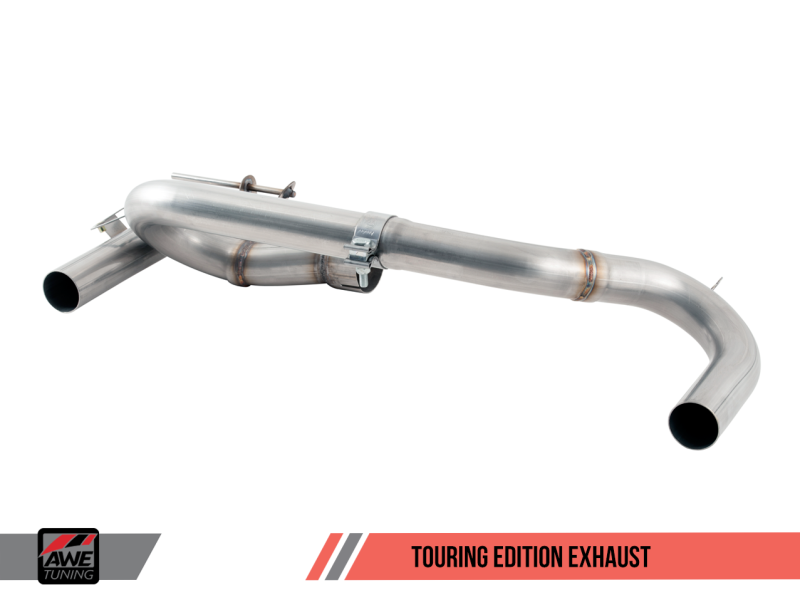 AWE Tuning BMW F3X 340i Touring Edition Axle-Back Exhaust - Diamond Black Tips (102mm)