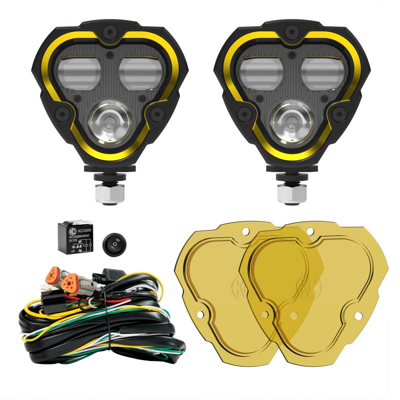 KC HiLiTES FLEX ERA 3 Dual Mode SAE Fog Lights - 2-Light Master Kit